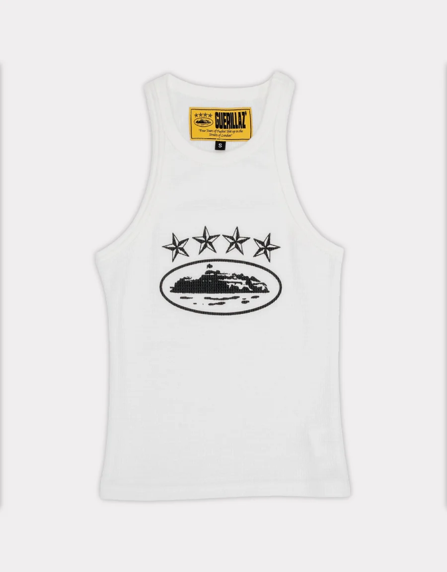 Cortiez 4Starz Alcatraz Womens White Tank Top Cortiez 4Starz Alcatraz Womens White Tank Top
