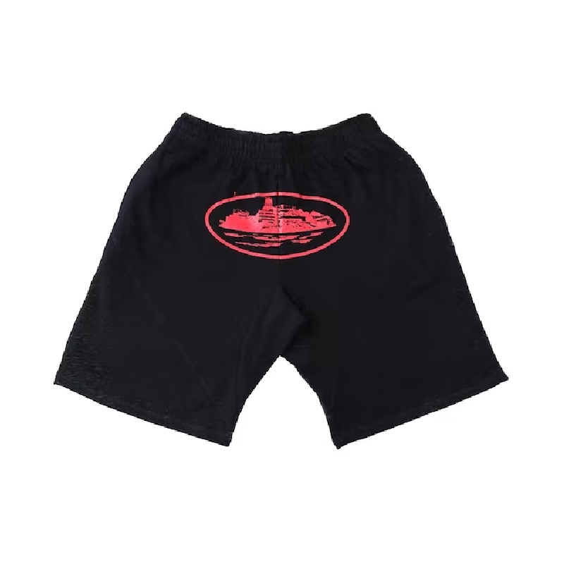 Black Cortiez Alcatraz Shorts Red Logo Black Cortiez Alcatraz Shorts Red Logo