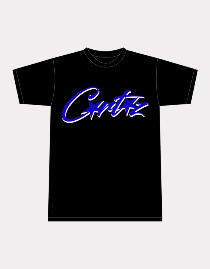 Black Cortiez Allstarz T-shirt Blue Logo Black Cortiez Allstarz T-shirt Blue Logo