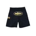 Black Cortiez Spring Shorts Yellow Logo