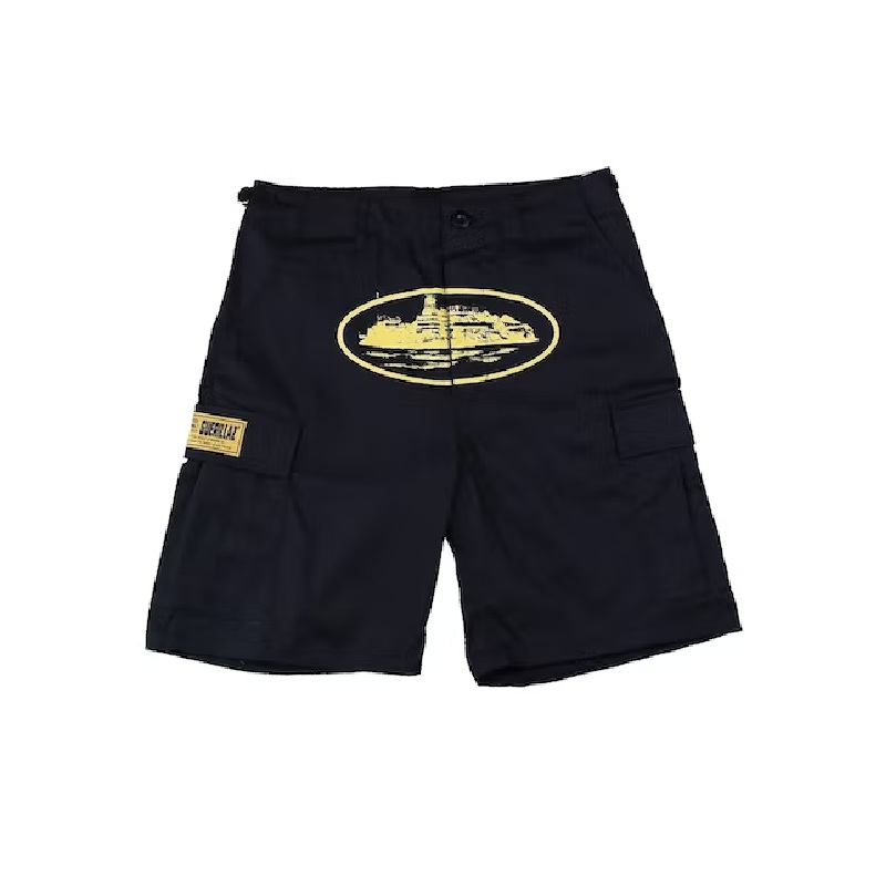 Black Cortiez Spring Shorts Yellow Logo Black Cortiez Spring Shorts Yellow Logo
