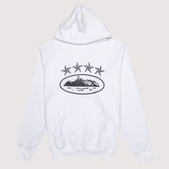 White Cortiez 4Starz Alcatraz Hoodie White Cortiez 4Starz Alcatraz Hoodie