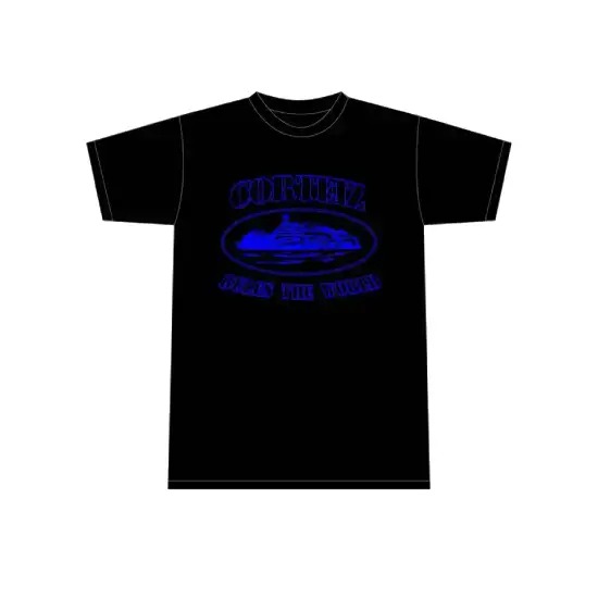 Black Cortiez Alcatraz T-Shirt Blue Logo Black Cortiez Alcatraz T-Shirt Blue Logo