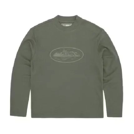 Cortiez Alcatraz Tonal Khaki Waffle Sweatshirt