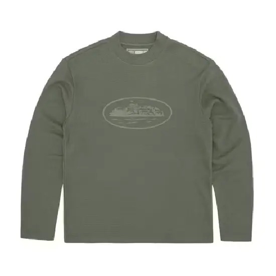 Cortiez Alcatraz Tonal Khaki Waffle Sweatshirt Cortiez Alcatraz Tonal Khaki Waffle Sweatshirt