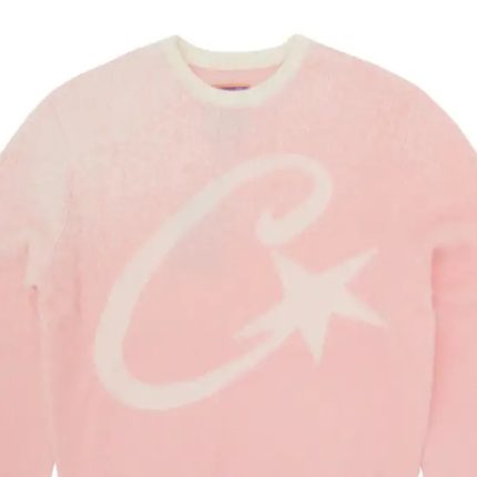 Pink Cortiez C Star Gradient Mohair Knit Sweatshirt