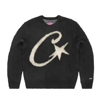 Cortiez Black C Star Mohair Knit Sweatshirt