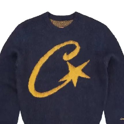 Navy Cortiez C Star Mohair Knit Sweatshirt