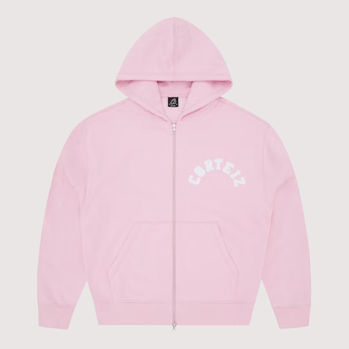 Corteiz Colly Arch Zip Hoodie Pink Corteiz Colly Arch Zip Hoodie Pink