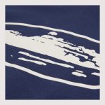 Island Puff Print Zip Hoodie Navy