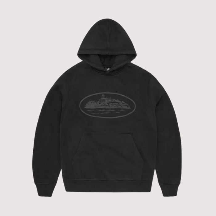 Corteiz Alcatraz Hoodie 2025 Black logo Corteiz Alcatraz Hoodie 2025 Black logo