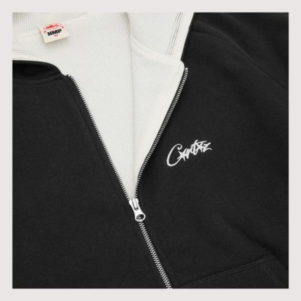 Corteiz Hmp Thermal Zip Hoodie Black