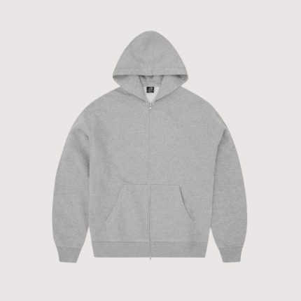 Corteiz Lundun Stitch Zip Hoodie Heather Grey