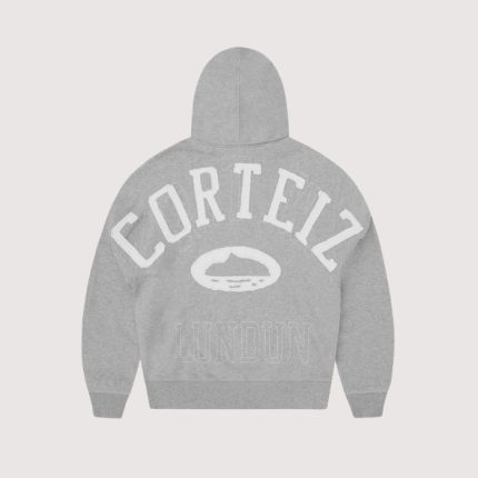 Corteiz Lundun Stitch Zip Hoodie Heather Grey