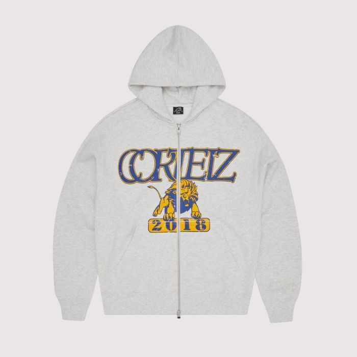 Cortiez Lion Boxy Zip Hoodie Light Heather Cortiez Lion Boxy Zip Hoodie Light Heather
