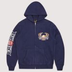 Corteiz Dipset Zip-Up Hoodie Navy