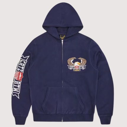 Corteiz Dipset Zip-Up Hoodie Navy